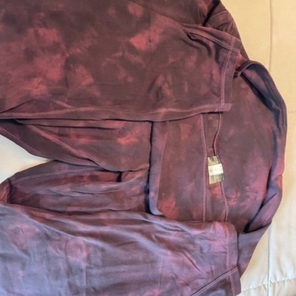 LULULEMON ALIGN HIGH-RISE Burgundy/Black Size: 20 - Picture 2 of 2